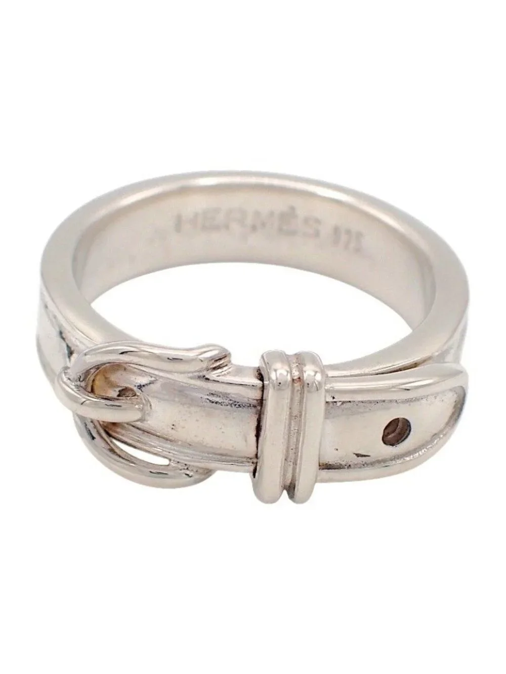 Hermes Ceinture Belt Ring 925 Sterling Silver Accessory